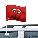 Miami Heat 11" x 15" Red Car Flag