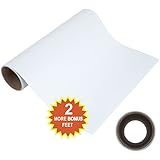 Angel Crafts 12" by 8' WHITE Self Adhesive Vinyl Roll with THICK CORE for BEST Cutting Memory - for Cricut, Silhouette Cameo, Craft Cutters, Printers, Letters, Decals. Use with Angel Craft Transfer Paper