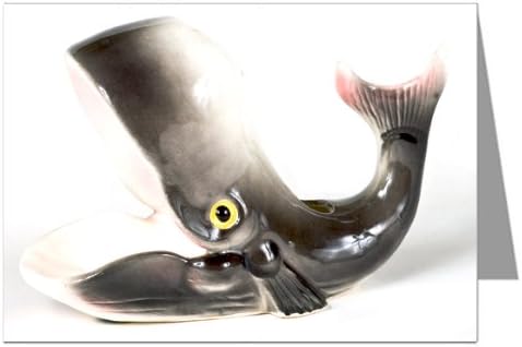 Vintage Kitsch Whale Ceramic Collectibles Notecard Set