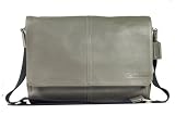 Coach Camden Pebble Leahter Flap Messenger Bag 70423 Granite Grey