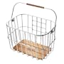 Brooks Saddles Hoxton Wire Bicycle Basket with Wooden Base (click-fix mount included)