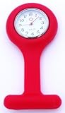 Montre à gousset dinfirmière - Rouge - Silicone (contrôle infection)