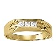 18K Yellow Gold Man's Diamond Ring