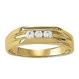14K Yellow Gold Man's Diamond Ring