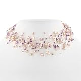 Silver Pearl & Amethyst Necklace 41PH RG7l8L. SL160 Silver Pearl & Amethyst Necklace