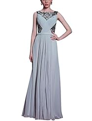 A-line Chiffon/Satin Beaded Jeweled  Cocktail Sleeveless Homecoming Dress/Mother-of-the-Bride Dress/Prom Dress/Wedding Party Dress  With Ruffles