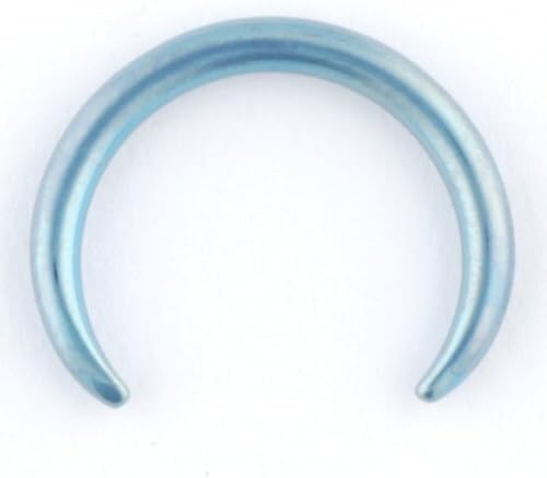 One Titanium Crescent: 14g 7/16" Light Blue