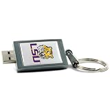 LSU Tigers DataStick Keychain 8 GB USB 2.0 Flash Drive DSK8GB-LSU (Grey)