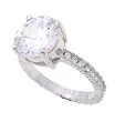 SilverBin Sterling Silver Engagement Style Prong Set Round Brilliant Cut CZ Ring