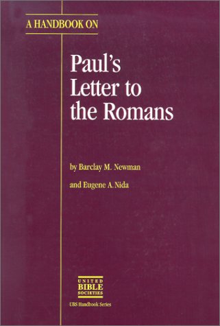 Cover image : A Handbook on Paul's Letter to the Romans (Ubs Handbooks Helps for Translators)