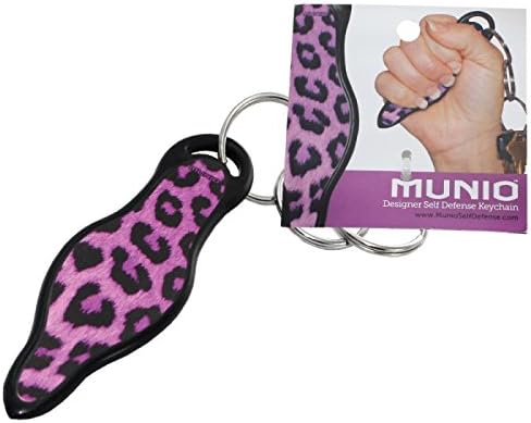 Munio Self Defense Keychain Purple Leopard