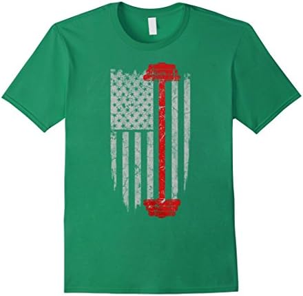 Men's WEIGHT TRAINING FLAG SHIRT Medium Kelly Green