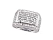 3.50Ctw .MENS WHITE GOLD INVISIBLY SET REAL DIAMOND RING 3.50Ctw .MENS WHITE GOLD INVISIBLY SET REAL DIAMOND RING