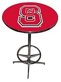 NC State Wolfpack Chrome Pub Table with Footrest
