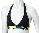 Rampage Swim Women's Tear Drop Black Halter Top With Printed Band