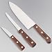 Chicago Cutlery Walnut Tradition 3-Piece Prep Knife Gift Set, Boxed