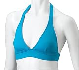 Rampage Swim Women's Solid Tactel Banded Tie Back Halter Top