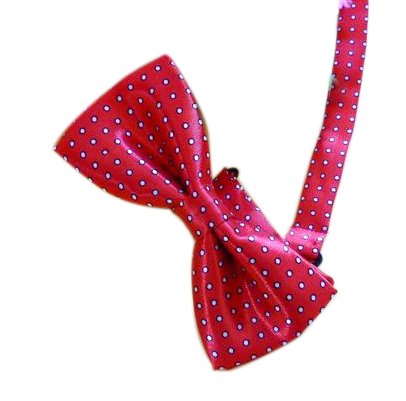 (Price/ 10 Pcs) TopTie™ High Quality Baby Children Pre-Tied Bowtie, Red With White Polka Dot