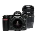 Nikon D80 10.2MP Digital SLR Camera Body + Tamron 28-80mm f/3.5-5.6 Aspherical Autofocus Lens + Tamron 70-300mm f/4-5.6 Di LD Macro Autofocus Lens KIT