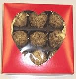 Scott's Cakes Pecan White Chocolate Truffles 1/2 Pound Heart Box