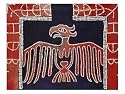 A Kwakiutl Button Blanket, a Frontal Eagle with Spread Wings, 19th Century Giclee Poster Print, 24x18