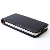 Produkt-Bild: Tasche Leder f&uuml;r Apple iPhone 4 4S schwarz Etui H&uuml;lle Schutzh&uuml;lle Case Ledertasche Lederh&uuml;lle inklusive Displayschutzfolie gratis f&uuml;r die Vorderseite des iPhone 4 4S