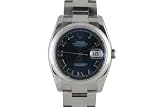 Rolex Men's Stainless Steel Datejust Blue Roman Dial