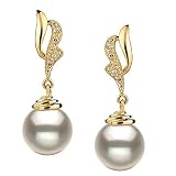 Bianka White 8-9mm AA Japanese Akoya 14 Karat Gold Pearl Earring Set