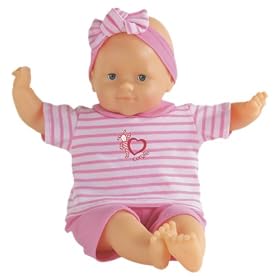 Corolle Laughing Baby Pink - 14 Bald Baby with Blue Eyes by Corolle