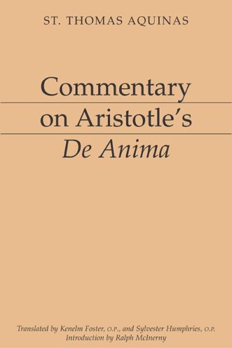 Cover image : Commentary on Aristotle's De Anima (Dumb Ox Books' Aristotelian Commentaries)