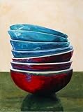 Balance of the Bowls IV, Appliances & Dinnerware Art Poster Print by Claire Purgus, 11x14