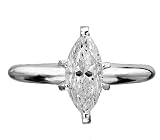 .30 CT J SI1 MARQUISE DIAMOND SOLITAIRE 14K WHITE GOLD