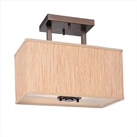 Chikara Semi Flush Mount in Bronze Florentine by Thomas Lighting