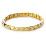 nOir Gold-Tone Delicate Pyramid Bracelet