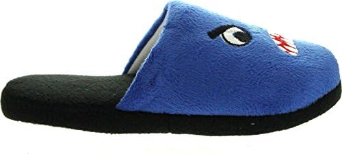 Static Footwear Boys Fun Monster Character Open Back House Slippers,Blue,10/11