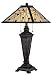 Lite Source C41117 Remus Table Lamp, Dark Bronze with Tiffany Shade