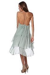 Polyester Crinkled Backless Midi Dress 