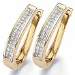 14kt Yellow Gold Seductive Diamond Hoop Earrings