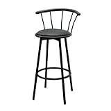 Ore International Set of 2 Swivel Barstools, Black