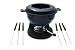 Swissmar Lucerne 10-Piece Meat Fondue Set, Blue Enameled Pot