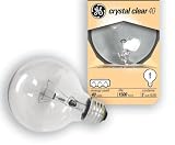 GE 12980-6 40 Watt Globe G25 Light Bulb, Crystal Clear, 6-Pack