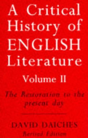 A Critical History of English Literature 2