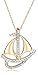 14k White or Yellow Gold Diamond Sailboat Pendant (1/8 cttw, G-H Color, I1 Clarity), 18
