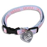 Chicago Cubs Princess Pink Dog Collar ID Tag Size M/L
