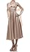 FLIRTY FUN Flared Skirt Marilyn Halter Dress GOLD