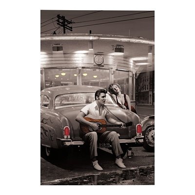 Crossroad Legend Marilyn Monroe Elvis 24X36 Poster 1543 Poster Print by Chris Consani, 24x36
