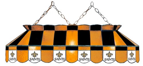 Imperial New Orleans Saints Licensed 40-Inch Rectangular Stained Glass Billiard Table Light