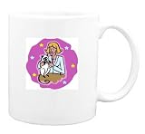 Mug with body, siamese, individuals, feeding, individual, humans, woman, person, human, persons, cat, people, pet