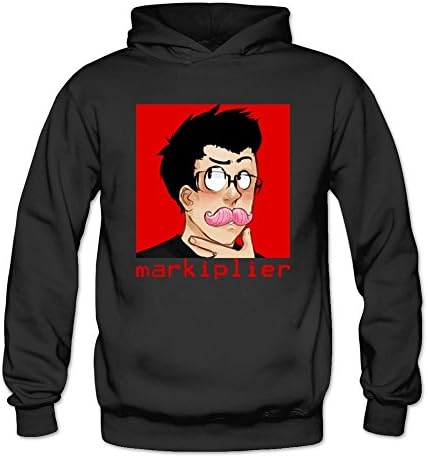 MeiLee Women's Markiplier Hilarious Gaming Hoodie Black XXL