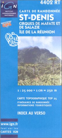 City Travel Guides Discounted  Livres : Carte de randonnée : St-Denis